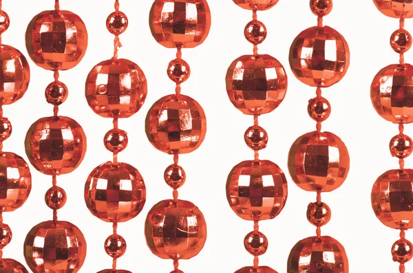 Brilliant celebratory beads of red color — Stock Photo, Image