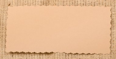 eski kağıt etiket üzerinde doğal çuval bezi