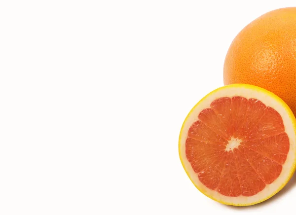Fresh red grapefruit slices close up — Stock Photo, Image