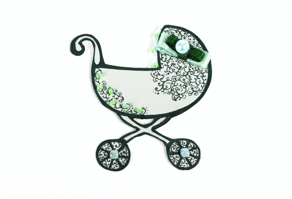 Decorative pram isolated — Stock Photo, Image