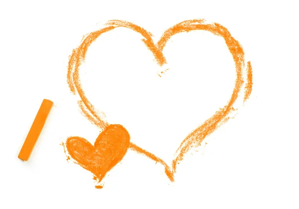 Painted yellow Heart — Stock Photo, Image