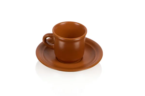 Brown cup on the white — Stock Photo, Image