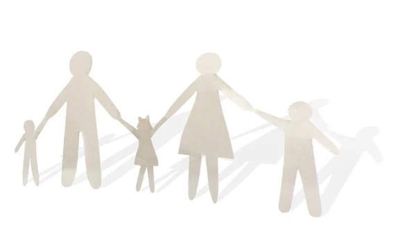 Paper family isolated — Stock Photo, Image