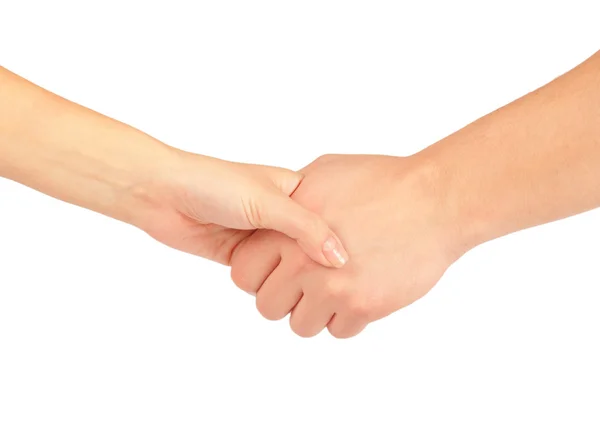 Dando la mano a dos personas — Foto de Stock