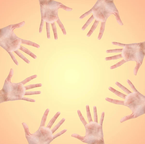 Circle made of hands — Stock Photo, Image