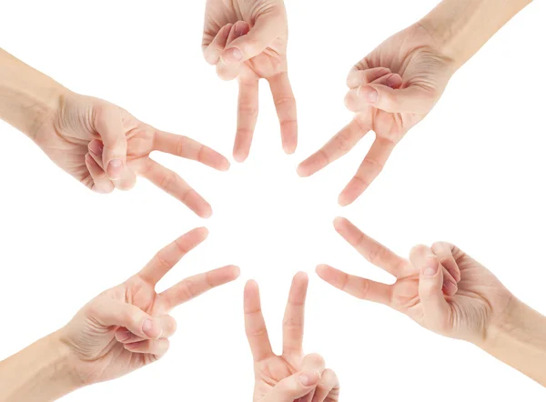 Hands forming the star shape — Stock Photo, Image