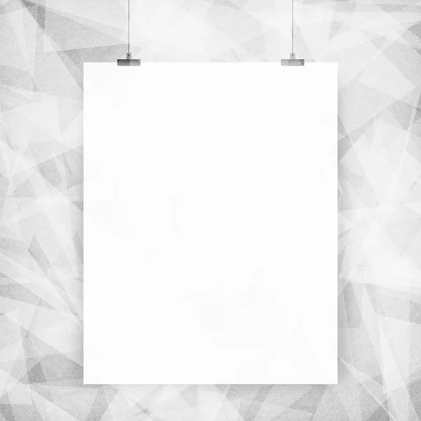 White poster on a wall — Stock Photo, Image