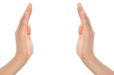 güzel kadın eli, palm kadar yakın çekim.