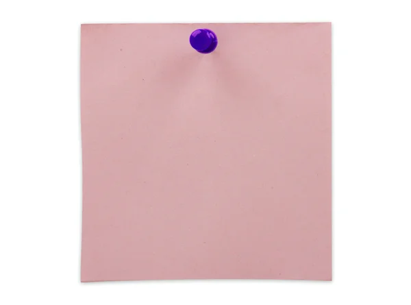 Sticky Note with push pin — Stock Photo, Image