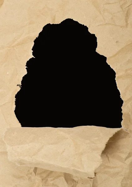 Zgrywanie brązowego papieru — Zdjęcie stockowe