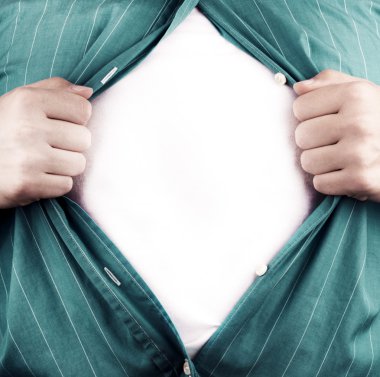 Gömleğini yırtılma iş adamı