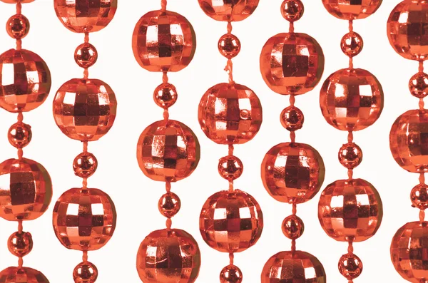 Celebratory red beads — Stock Photo, Image