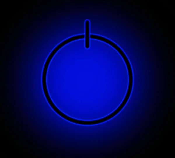 Кнопка живлення синій — стокове фото