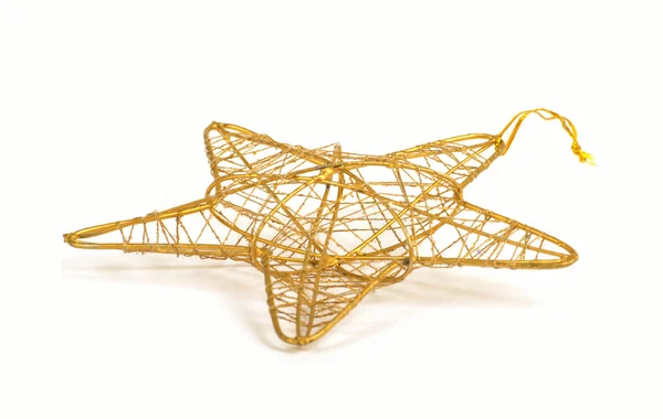 Gold christmas star — Stock Photo, Image