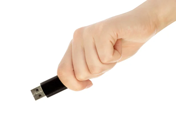 Mano con un flash USB — Foto de Stock