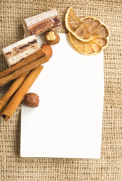 Menú Diseño con dulces — Foto de Stock