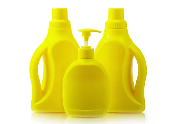 Kolorowe butelki z tworzyw sztucznych — Zdjęcie stockowe