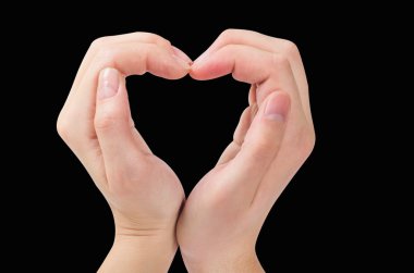 iki el bir kalp şeklindebir