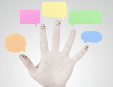 Parmaklar, ekip çalışması kavramı