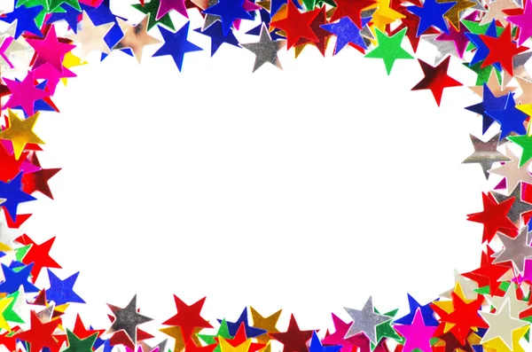 Colored stars on white background — Stock Photo, Image