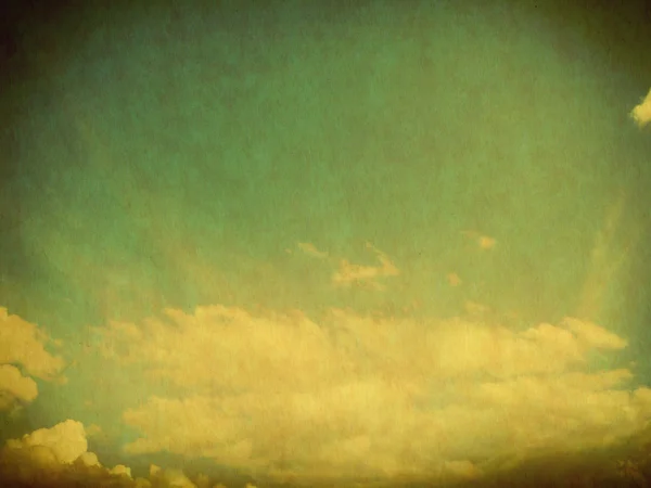 Clouds in blue sky in retro style. — Stock Photo, Image