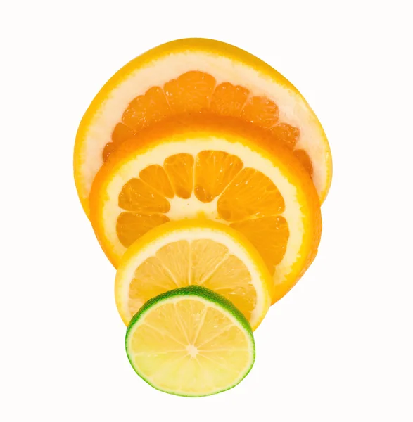 Blandning av citrus skivor — Stockfoto