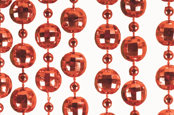 Celebratory red beads — Stock Photo, Image