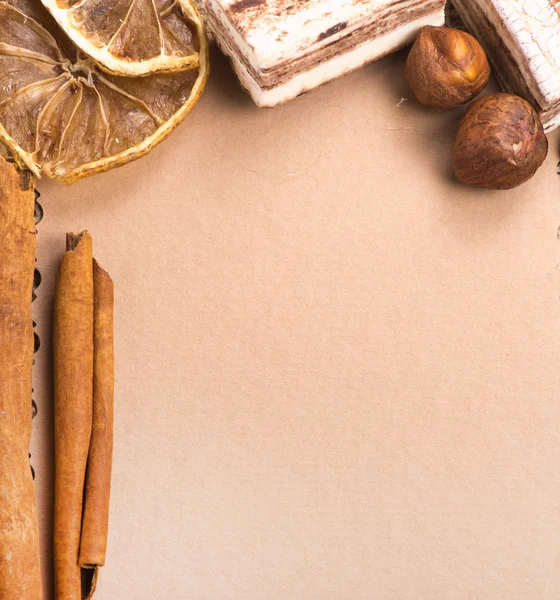 Menú Diseño con dulces —  Fotos de Stock