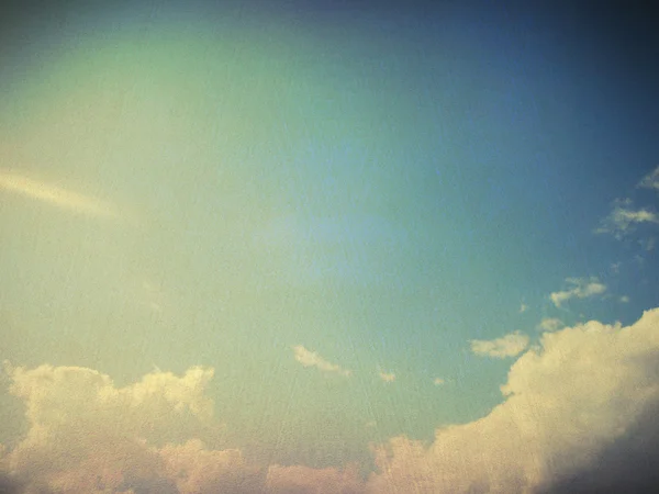 Clouds in blue sky in retro style. — Stock Photo, Image