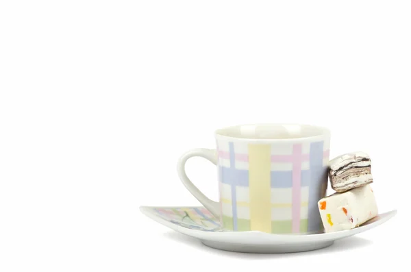 Tasse à café avec des bonbons — Photo