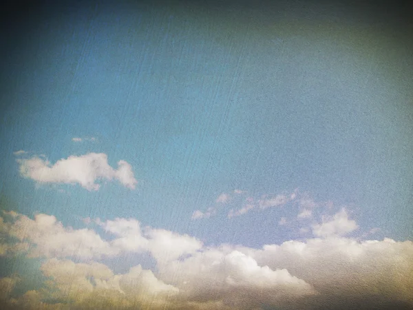 Clouds in blue sky in retro style. — Stock Photo, Image