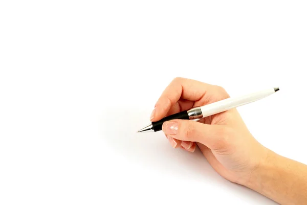 Closeup of a hand writing — Stock Photo, Image