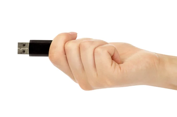 Hand with an USB flash — Stock Photo, Image