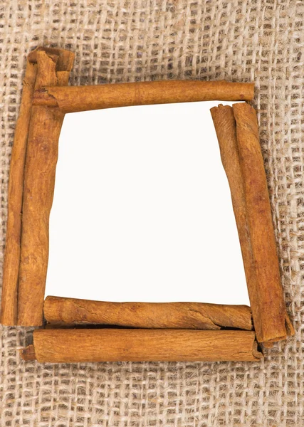 Cinnamon sticks frame — Stock Photo, Image