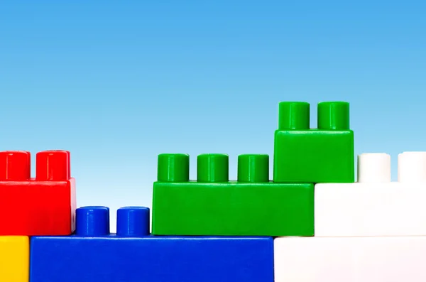 Plastic construction blocks — Stock Photo, Image