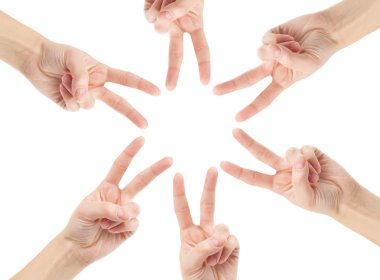 Elinde yıldız şekli çalışmasında