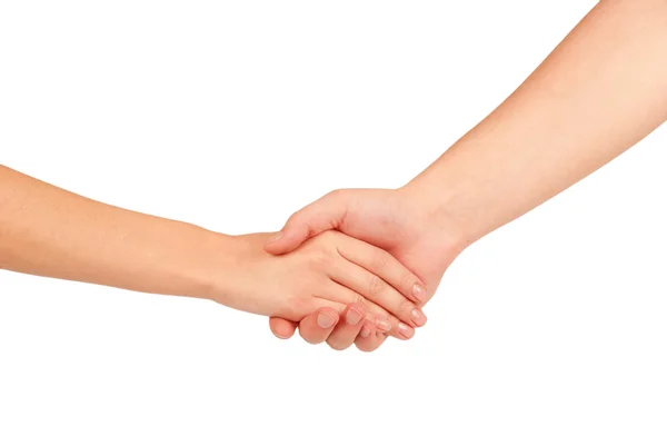 Shaking hands of two people — Stock Photo, Image