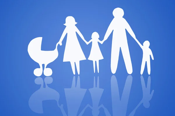 Closeup of paper family — Stock Photo, Image