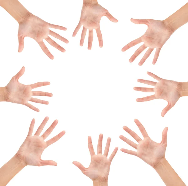 Circle made of hands — Stock Photo, Image