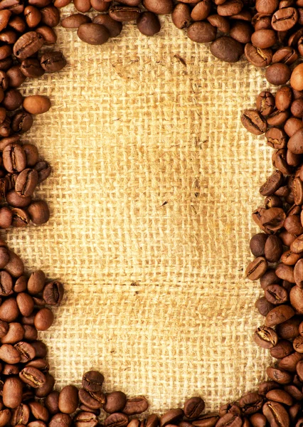 Koffiebonen grens — Stockfoto