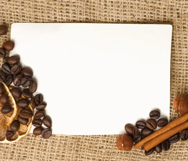 Wygląd menu z ziaren kawy — Zdjęcie stockowe