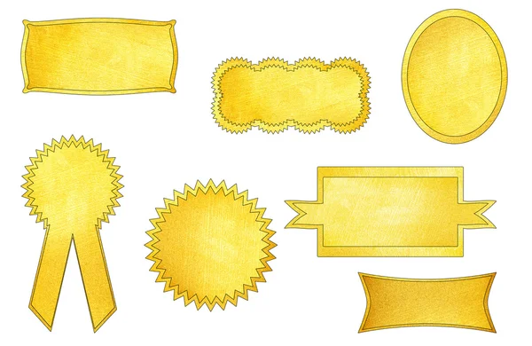 Gold Set Labels — Stock Photo, Image