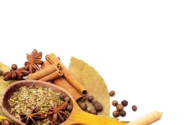 baharat sınır üzerinde beyaz izole