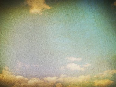 retro bulutlu gökyüzü