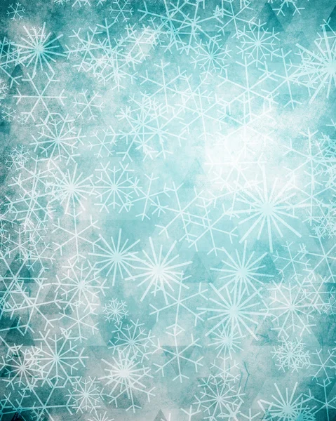 Grunge christmas background with snowflakes — Stock Photo, Image