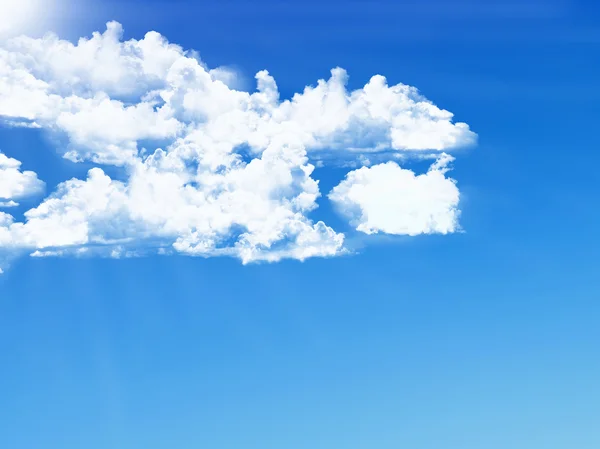 Blue sky with tiny clouds — Stock Photo, Image