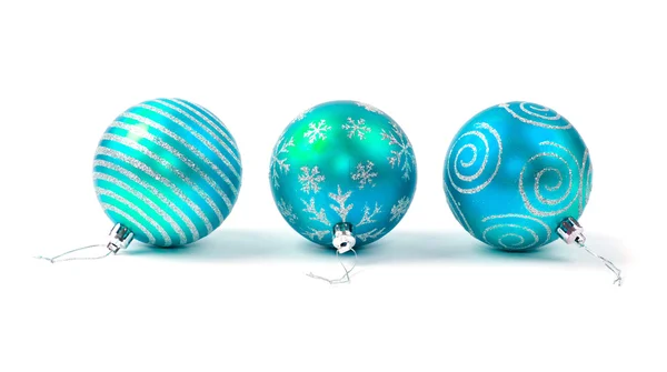 Blauwe kerstballen — Stockfoto