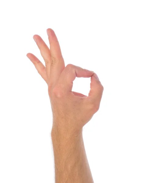 Hand OK sign — Stock Photo, Image