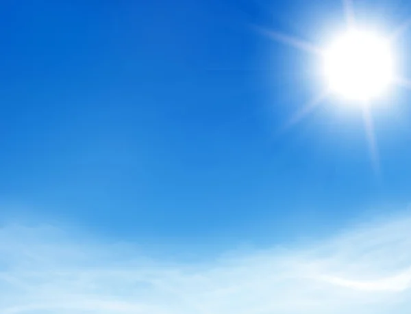 Blue sky with sun — Stock Photo, Image