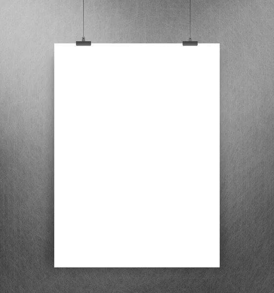 Cartaz branco em branco — Fotografia de Stock